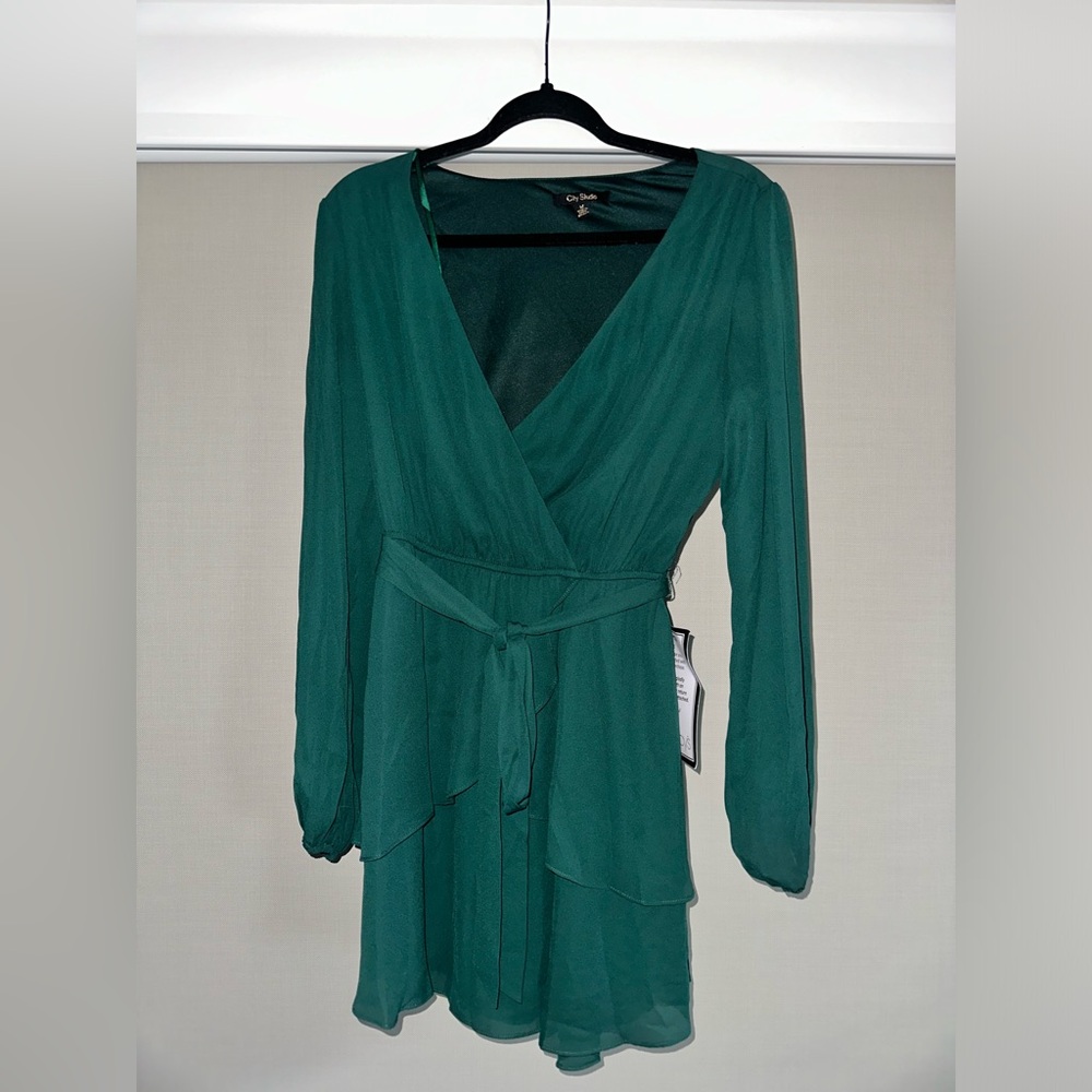 NWT City Studio Green Wrap Dress